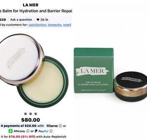 La Mer The Lip Balm for Hydration and Barrier Repair. NIB! MSRP$80!
